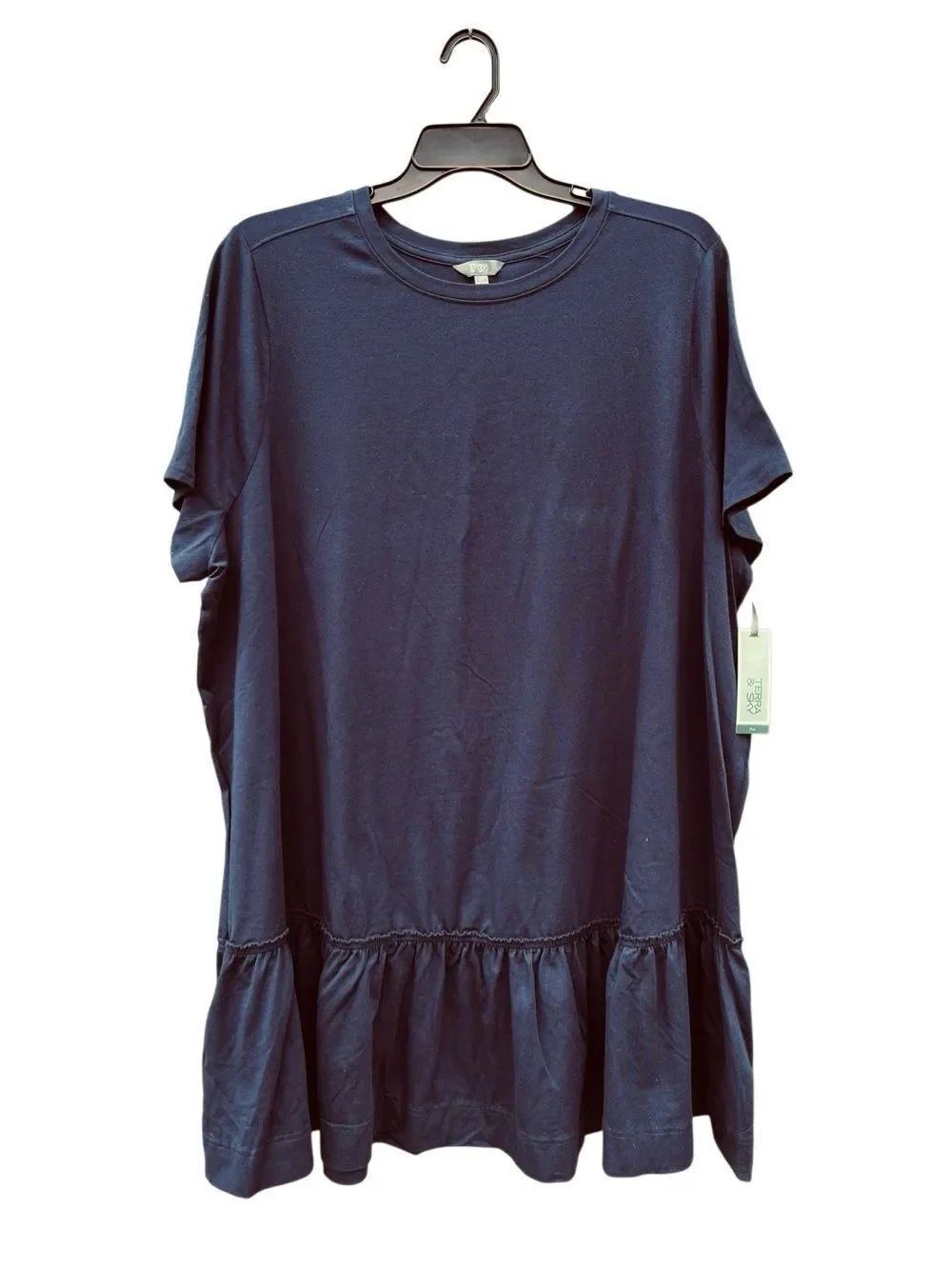 Women's Plus Tier Tee Dress with Short Sleeves Size 3X